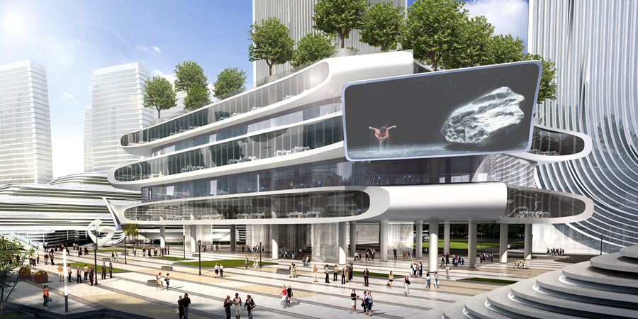 宁波市鄞州南部商务区门户区设计方案丨中国宁波丨amphibianArc,合作方为宁波鄞州建筑设计院-8