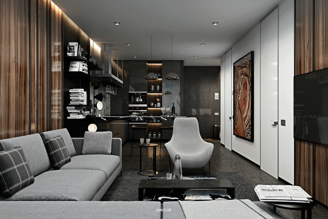 高级灰++ 高级黑 | 打造魅力奢华空间-42