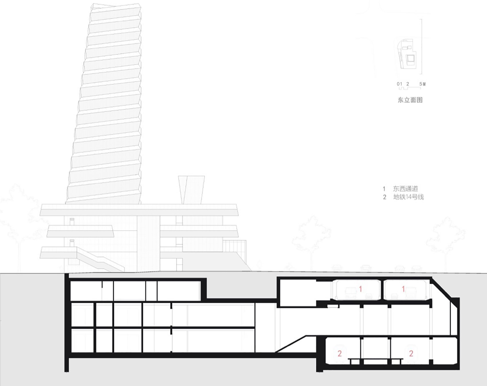 东西通道东方路风塔及轨道交通14号线浦东大道站风井丨周蔚,张斌,致正建筑工作室-114