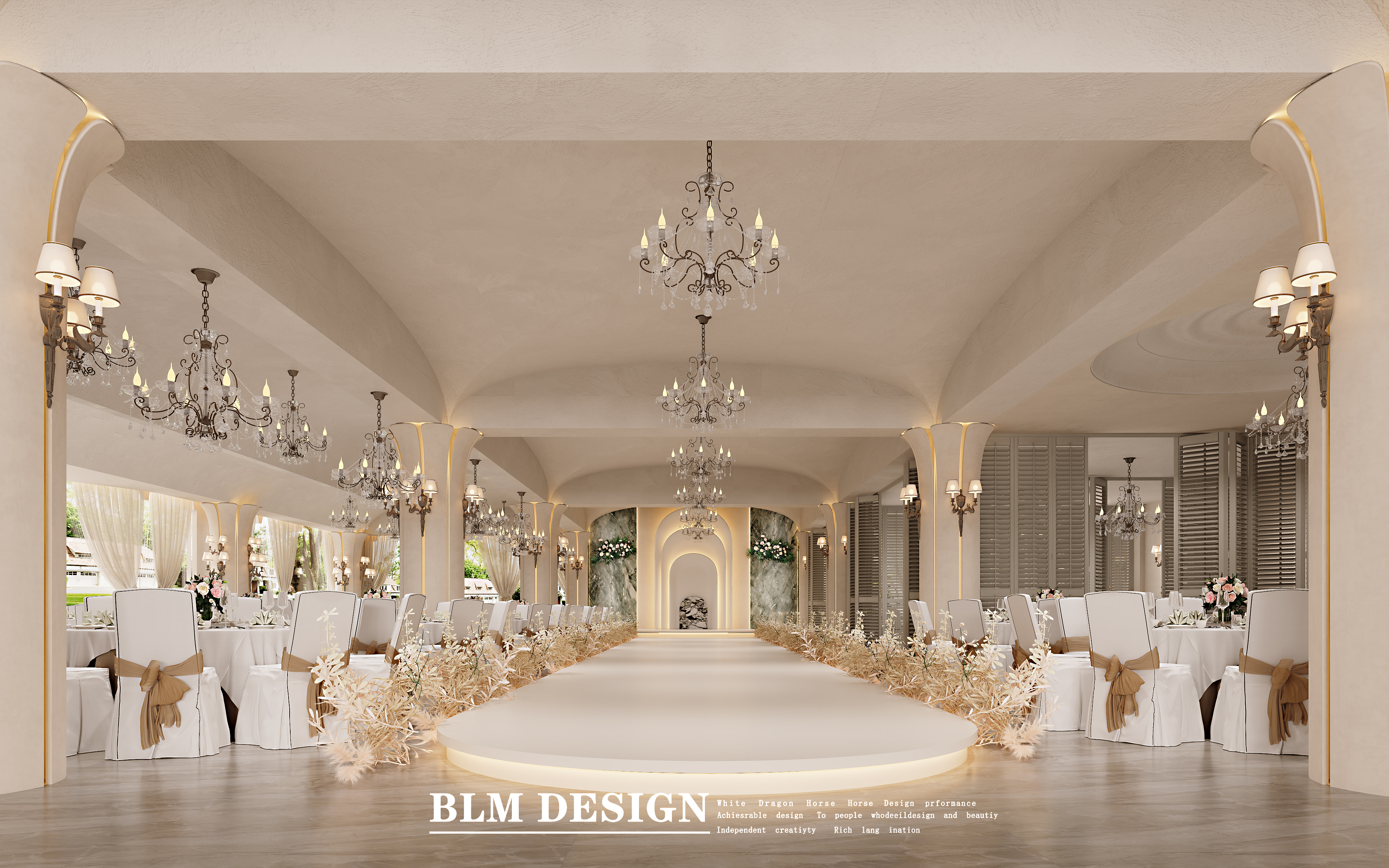 法式宴会厅效果图分享-3