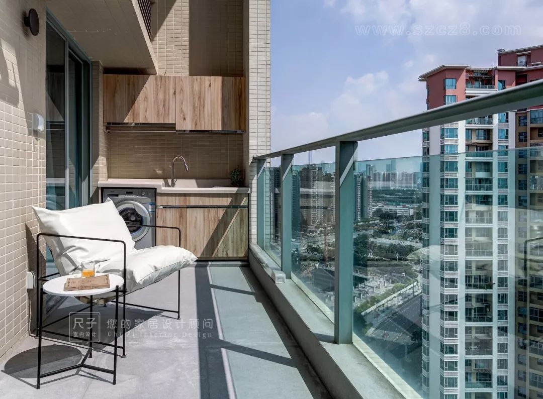 128㎡现代简约家,阳光餐厨区的魅力与生活阳台的巧妙改造-89