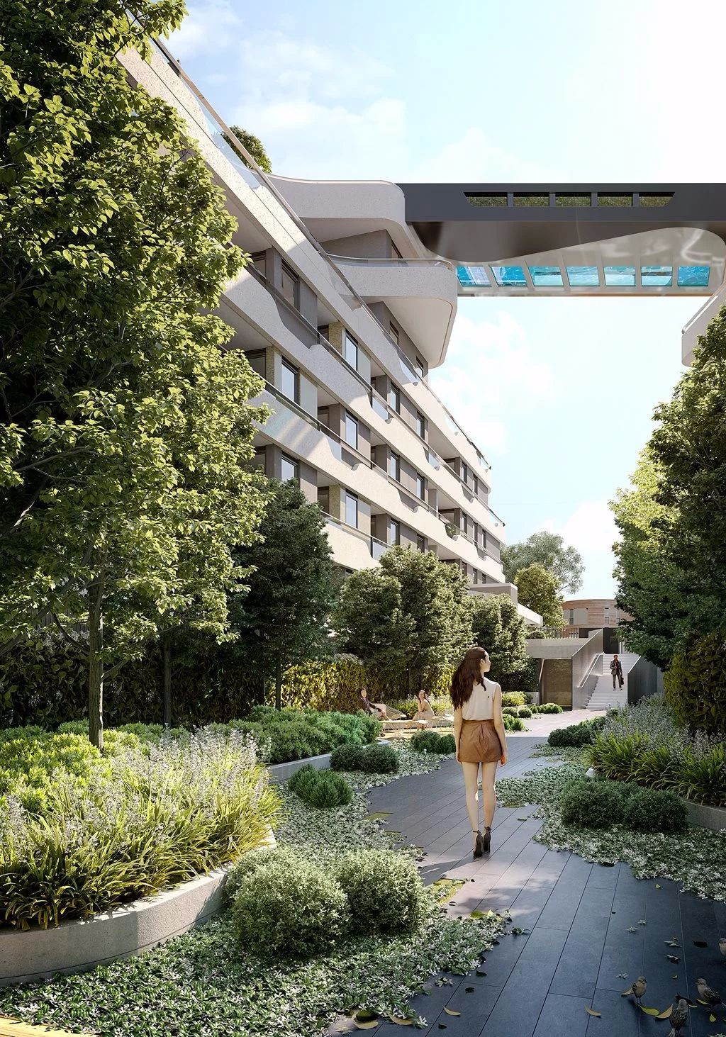 非鬼才   敢设计丨顶层连廊竟被设计成悬浮的空中泳池-10