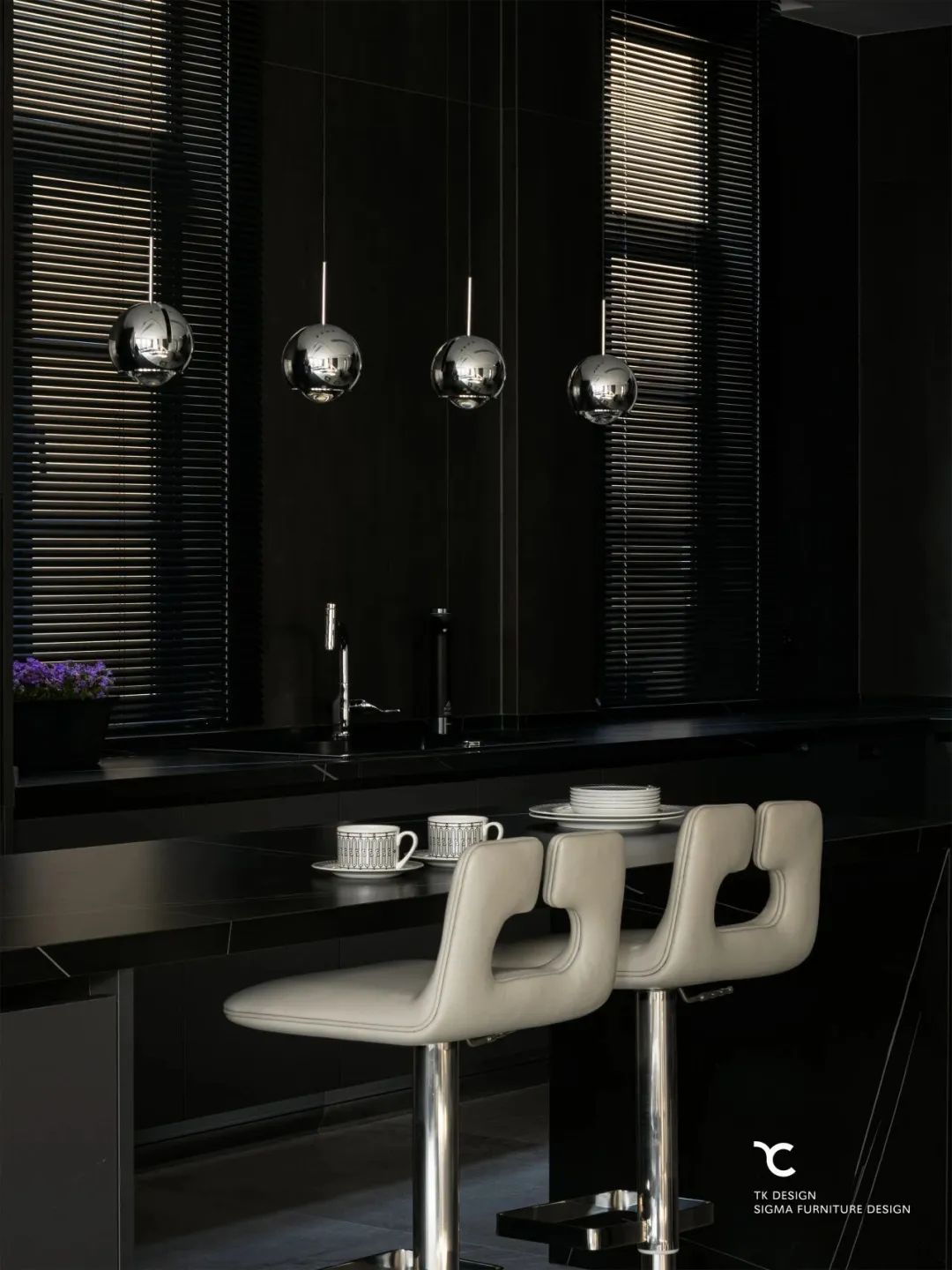 黑白灰的现代轻奢 · 龙悦湾别墅设计丨TK 设计&之和家居-38