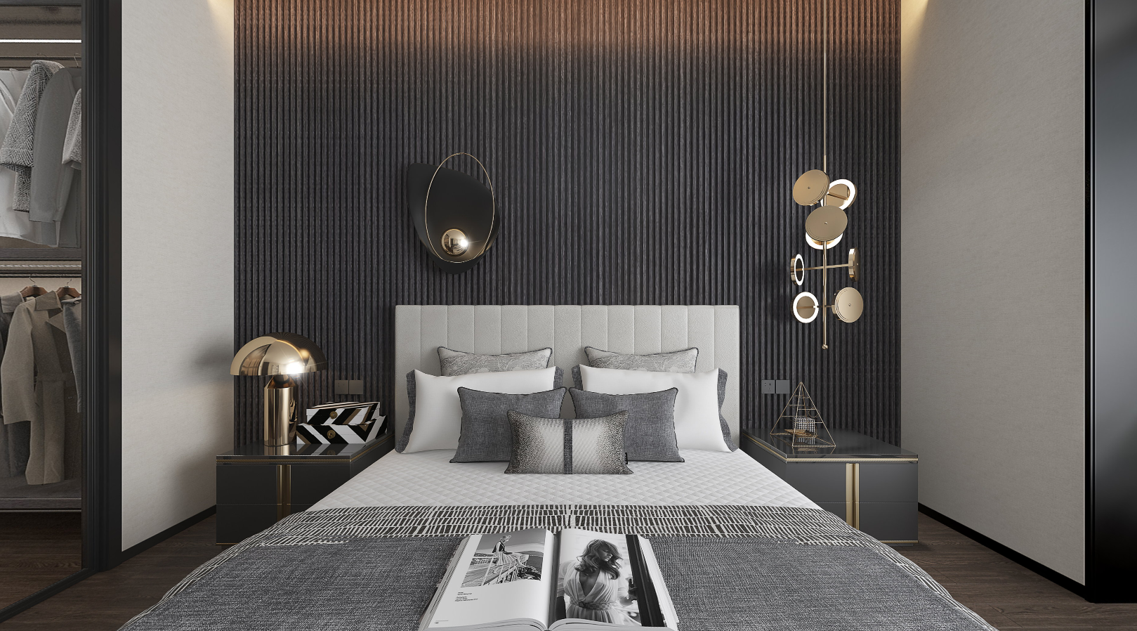 黑白灰极简摩登主义别墅住宅-23