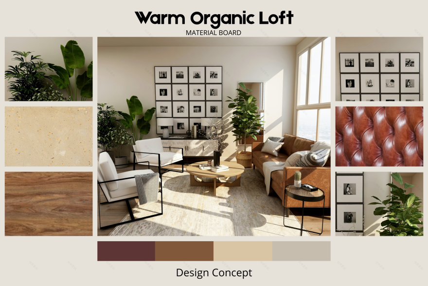 Moodboard for an Organic Loft Living Room-7