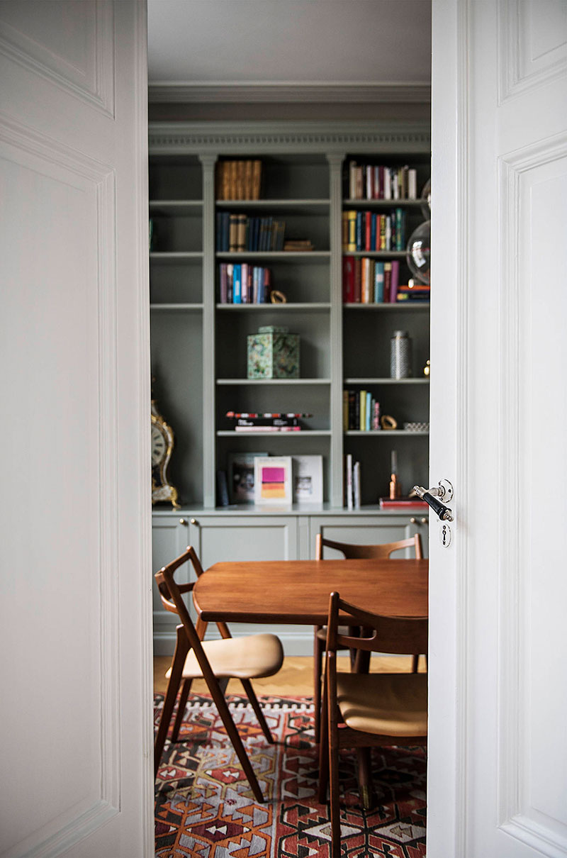 斯德哥尔摩橄榄绿公寓，法式风情融入北欧设计-15