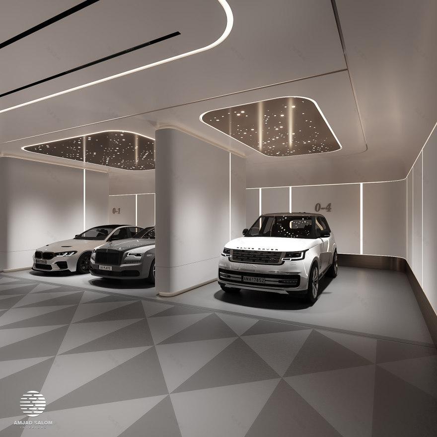 迪拜山私人别墅停车场室内设计丨阿联酋迪拜丨Amjad Salloum 室内设计工作室-34