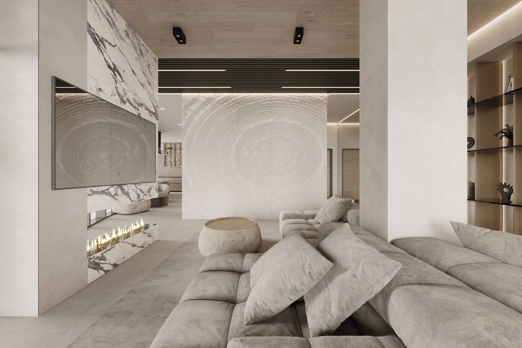 86㎡中性色系公寓设计 既高级又优雅！-3