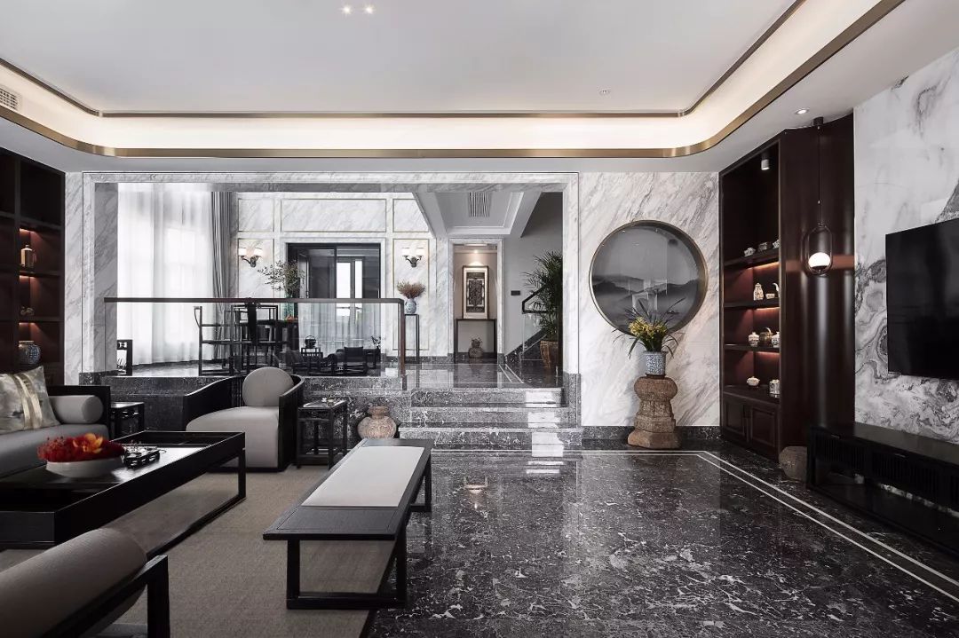 绍兴翡翠园 400㎡中式空间,古韵石韵共融,打造品质生活-15