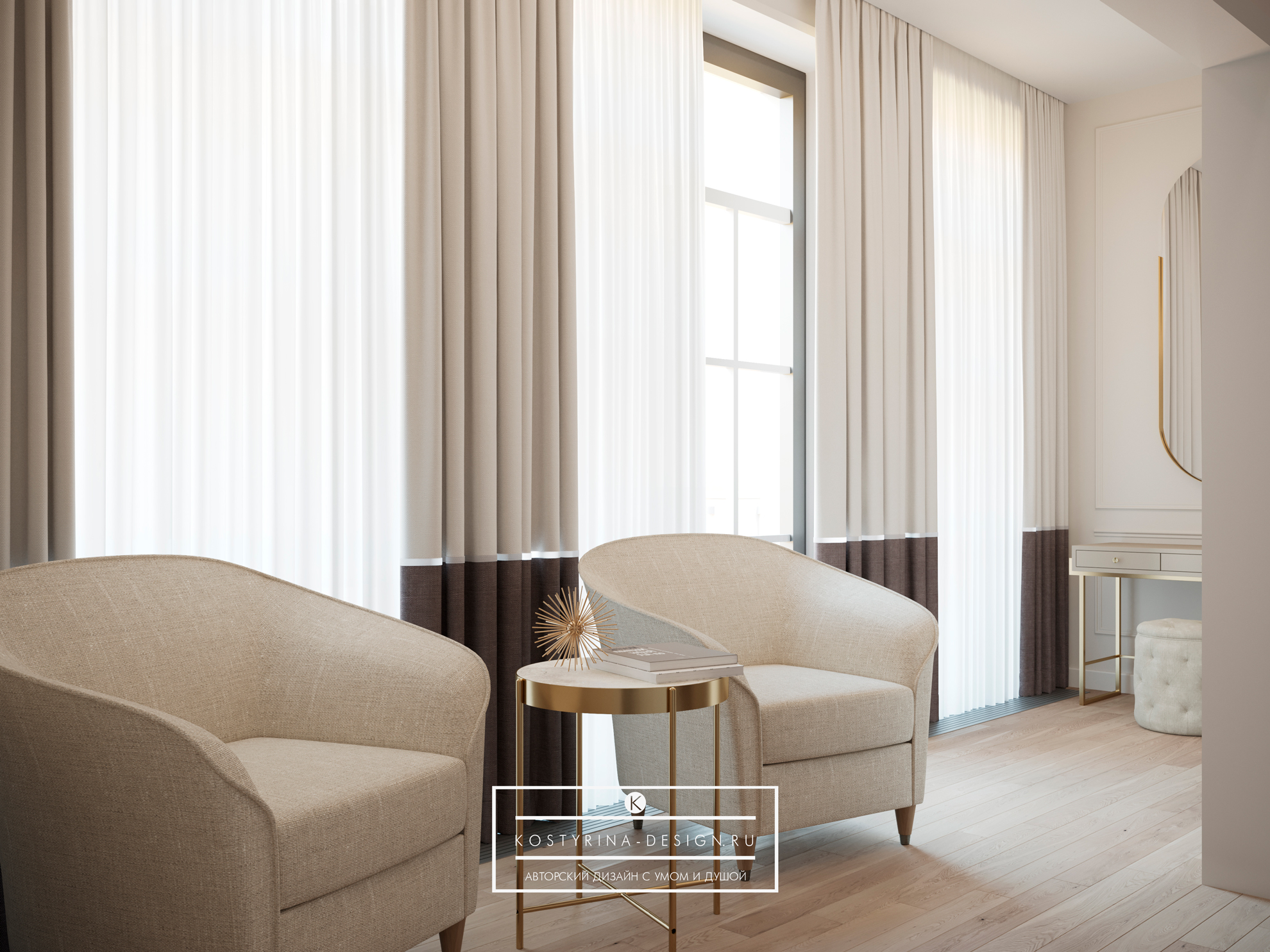 Проект интерьера мастер спальни с лоджией-4