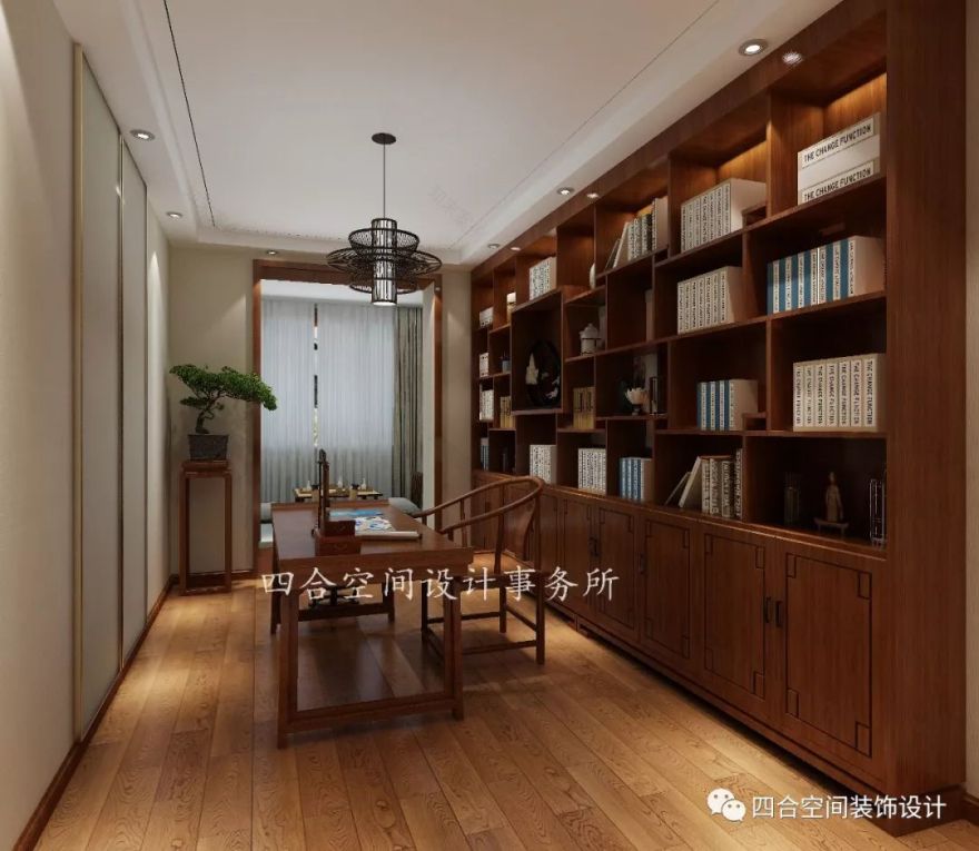 太原富佳苑四居室新中式设计,尽显东方古韵与创新时尚-23