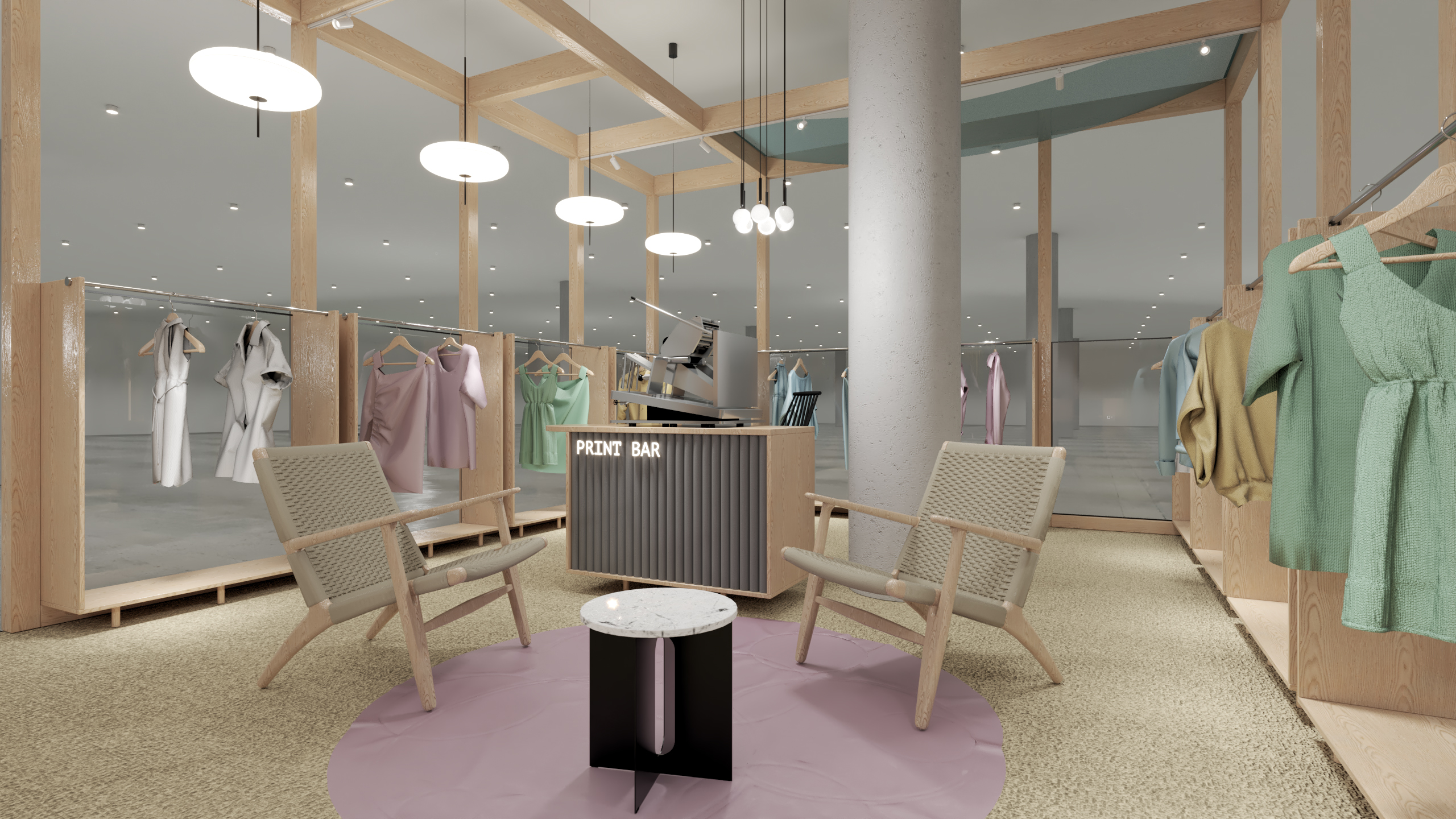 莫斯科木质品牌店 | 宁静空间的营造-14