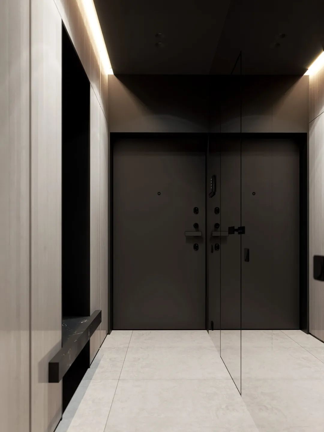 奶油色调黄铜细节,打造 120㎡精致高雅空间丨MARTA SHPACHENKO-55