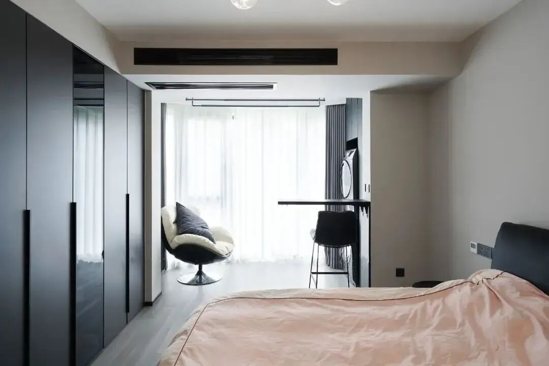珠海100㎡极简三居，11万全包，黑白灰的魔力，装出高级感-38