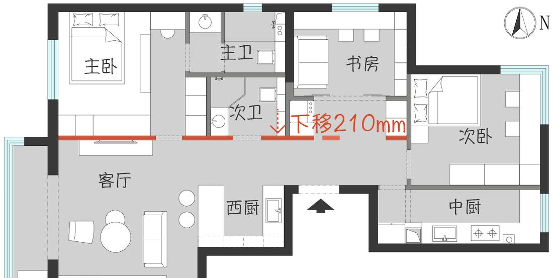 打破传统格局,打造通透生活空间-8