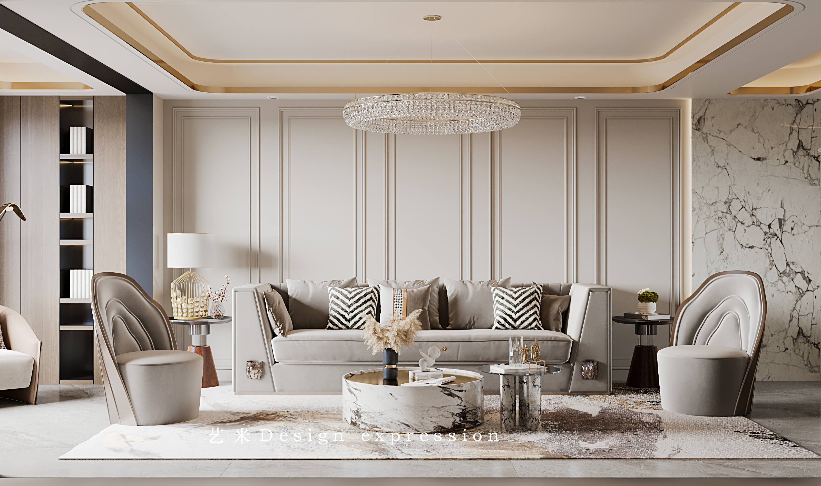 美式轻奢客餐厅-艺米效果图-8