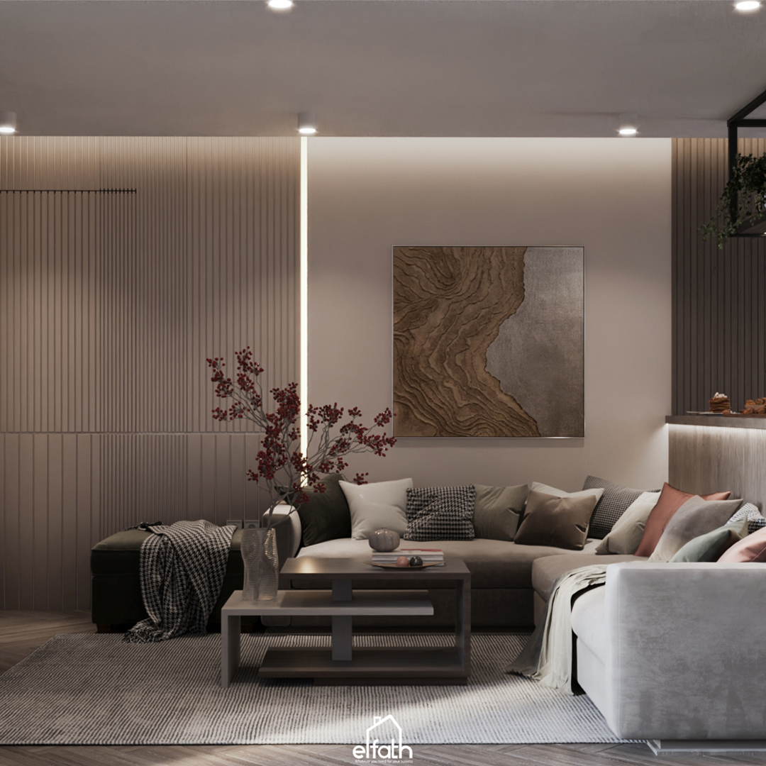 Modern Recepation with open kitchen and balcony-3