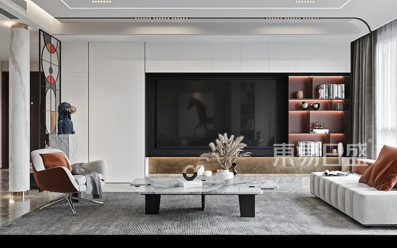 220㎡现代私宅设计，与光同辰，流动、交互的生活空间-35