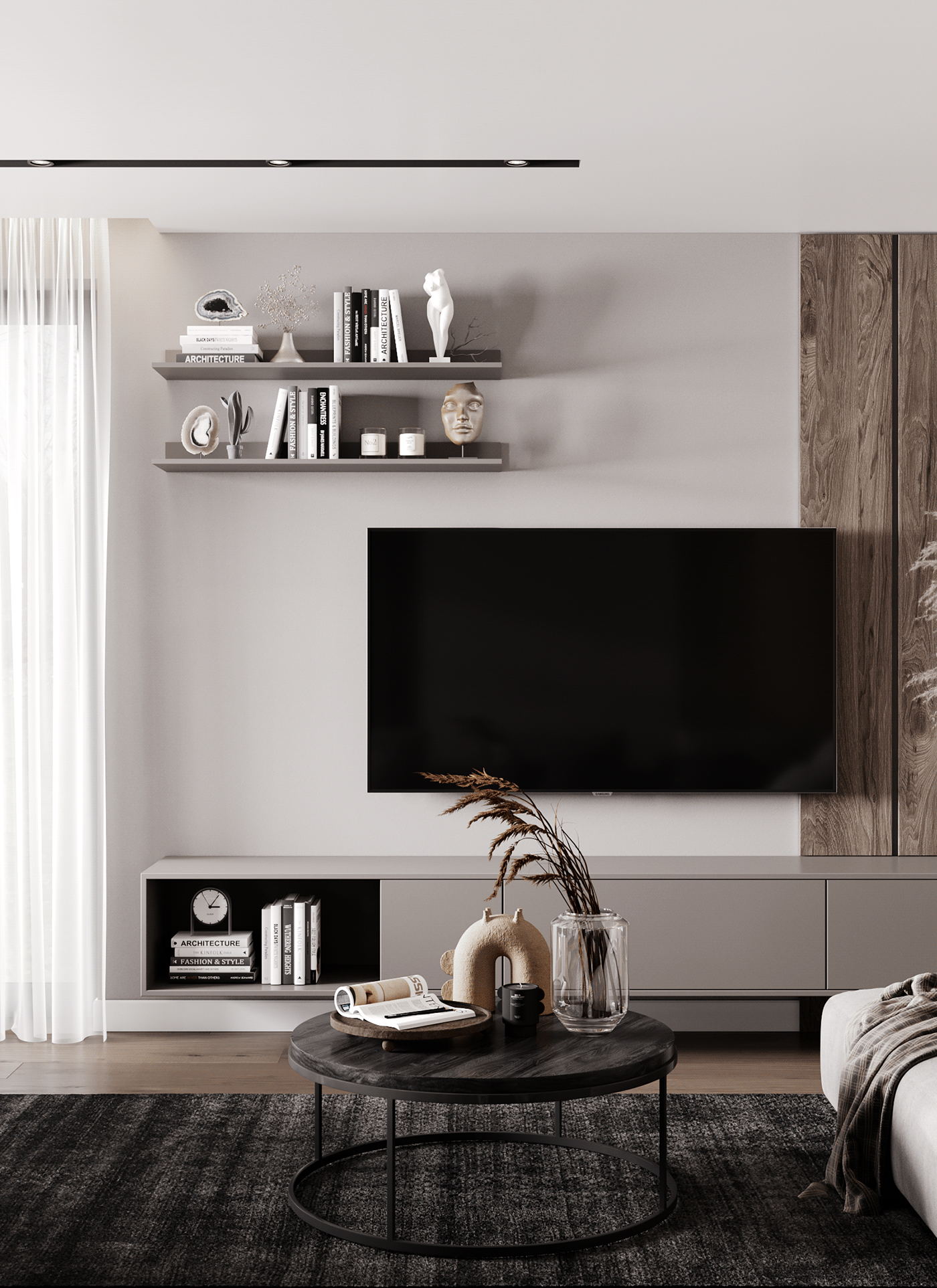 原木与高级灰 享受空间带来的欢畅-6