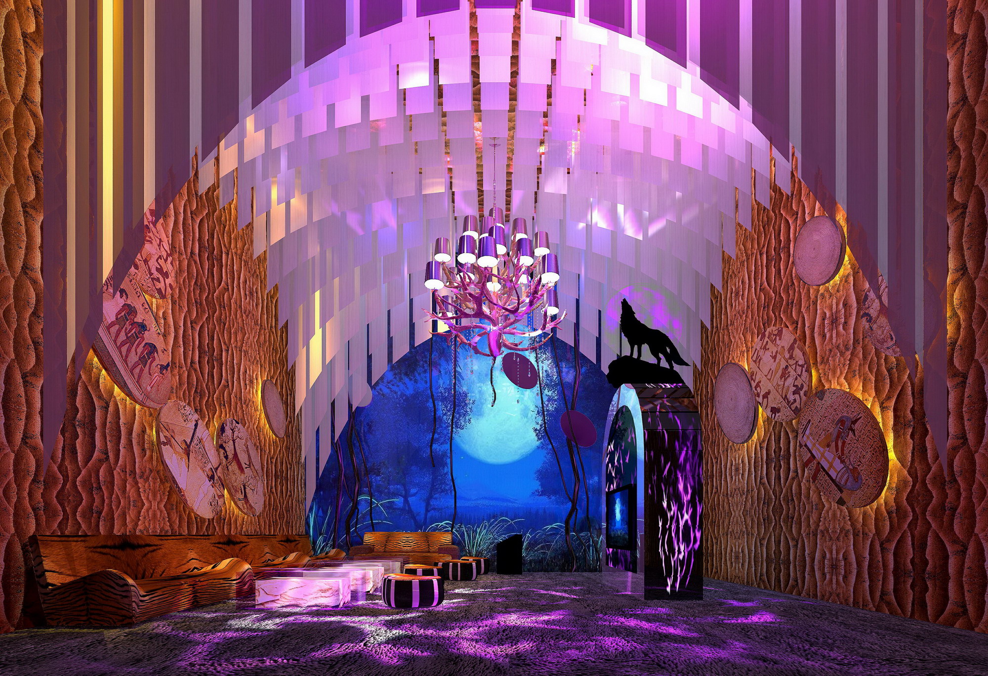 蒙古风情酒店设计 工装设计-32