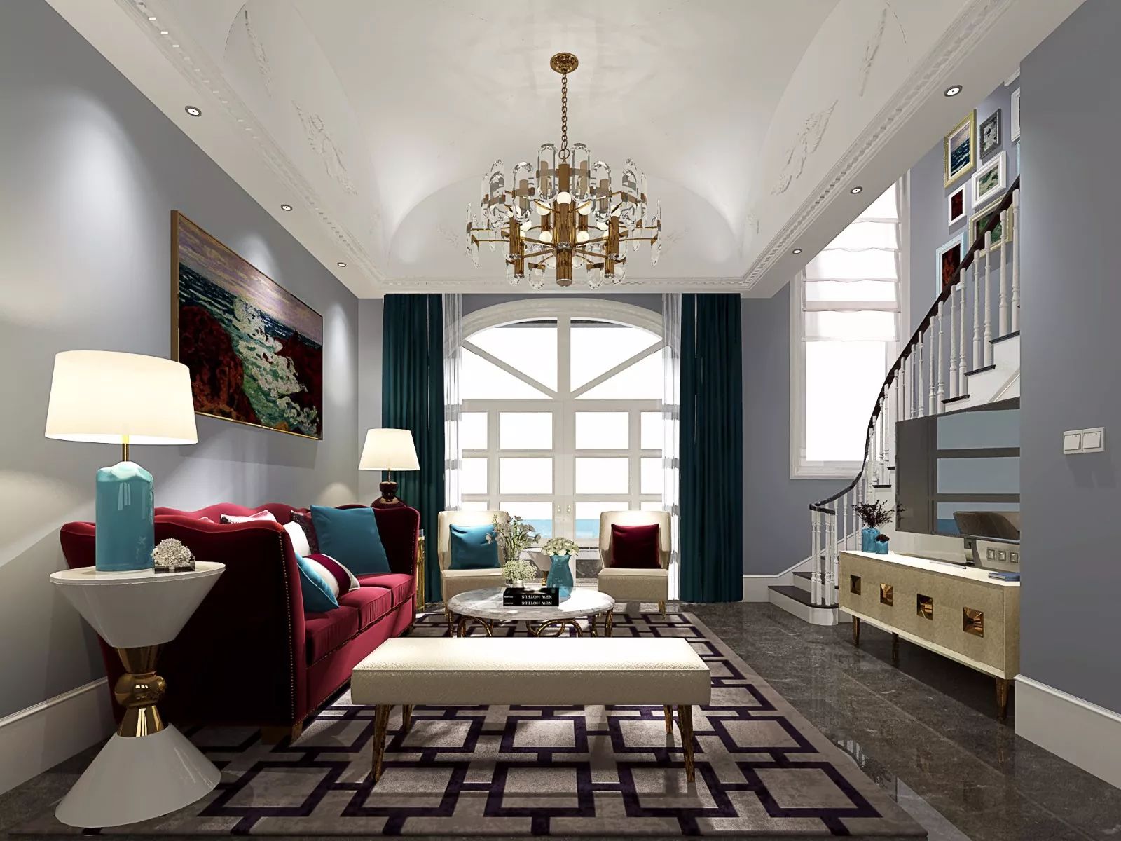 尚层别墅设计之江山里·时尚简欧复式-20