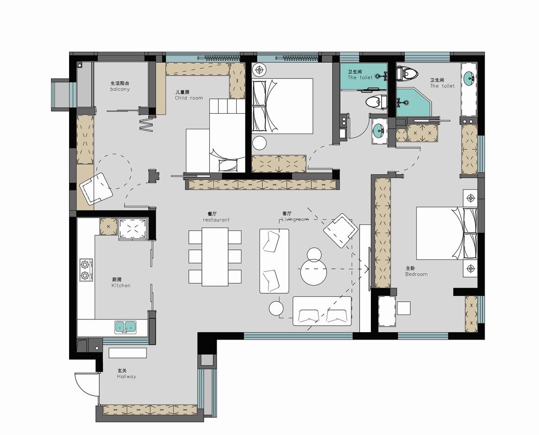"壹二设计"平层改造 | 优化空间,提升生活品质-7