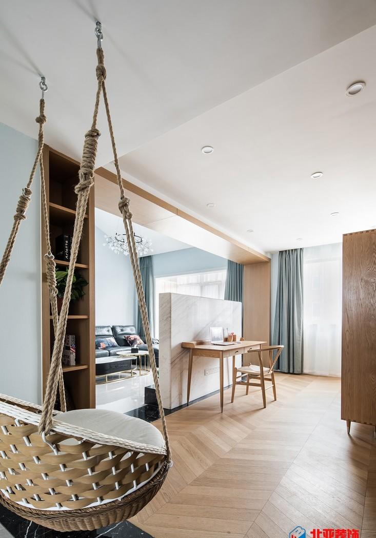 江苏北亚 120 平现代简约风 | 阳光、原木与时尚的共生-8