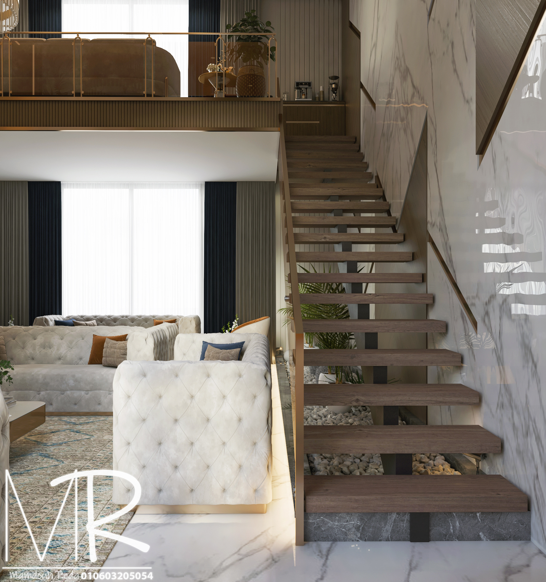 现代接待厅室内设计-16