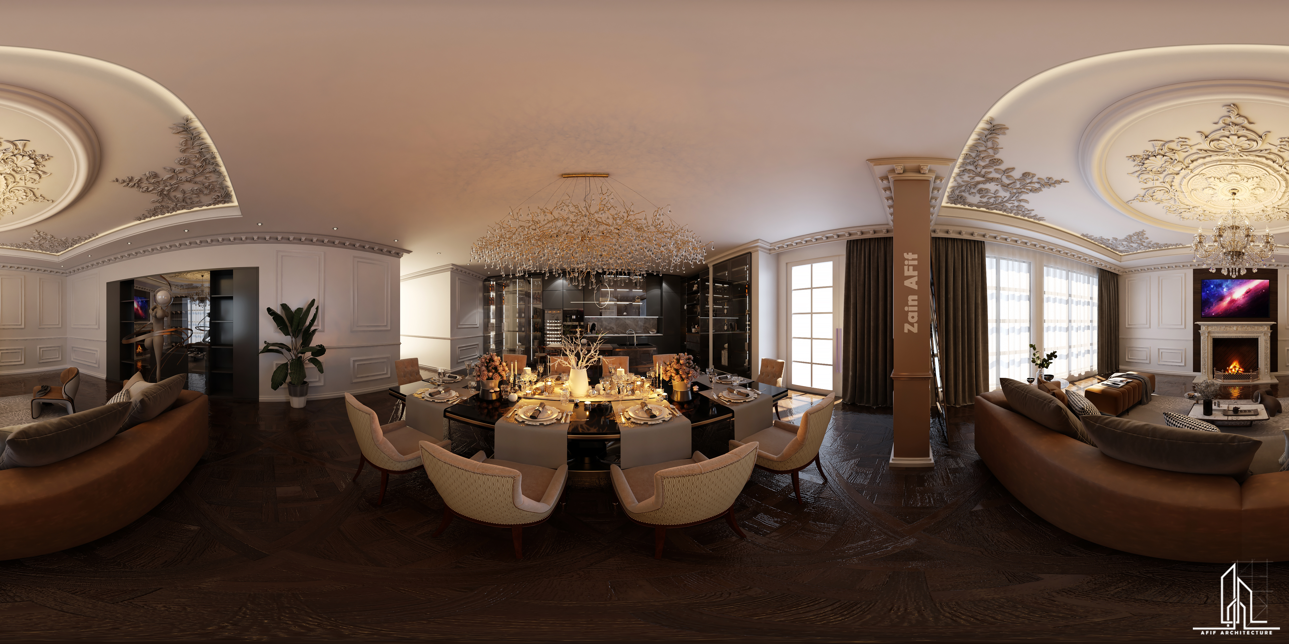 Interior livingroom and kitchen-6