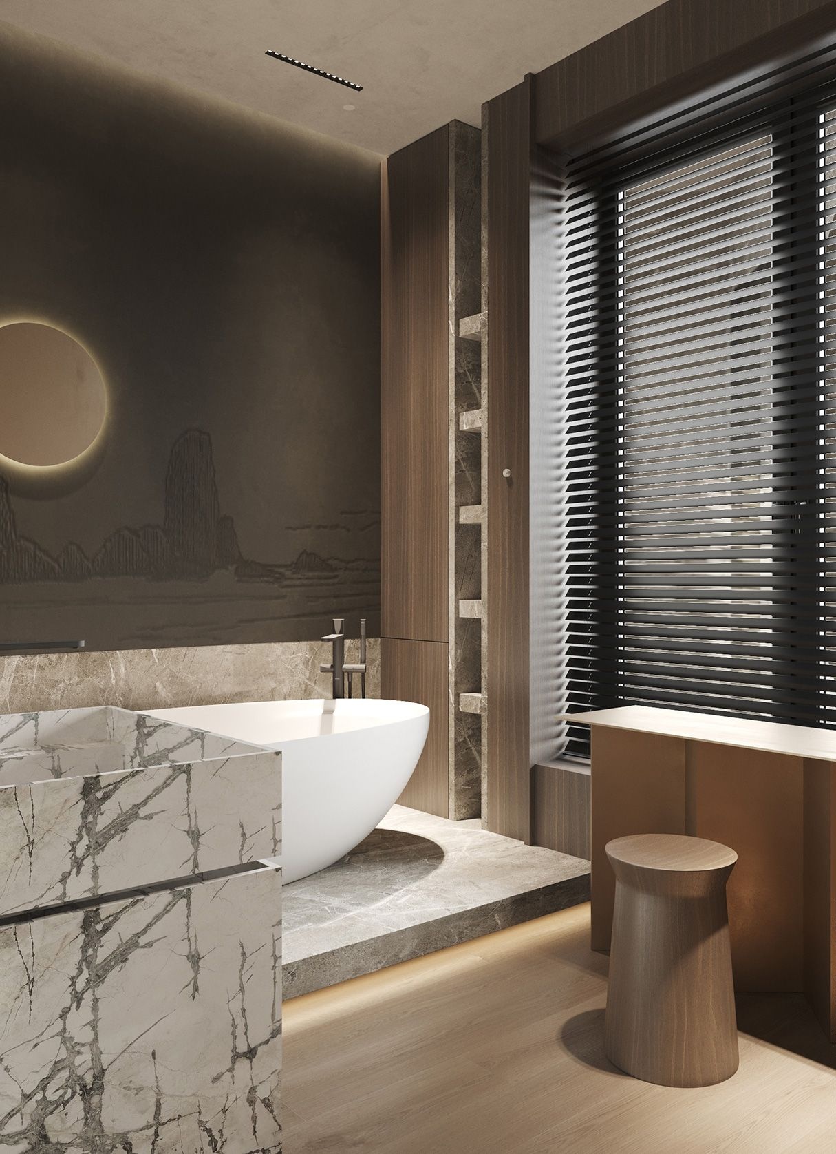 87㎡灰木+黄铜 既温暖又优雅！-19