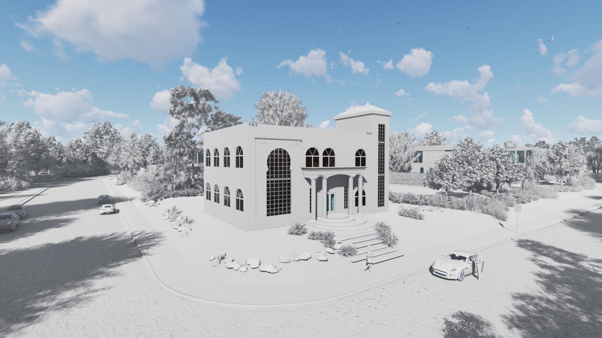 Revit Design Mosque Modern-9