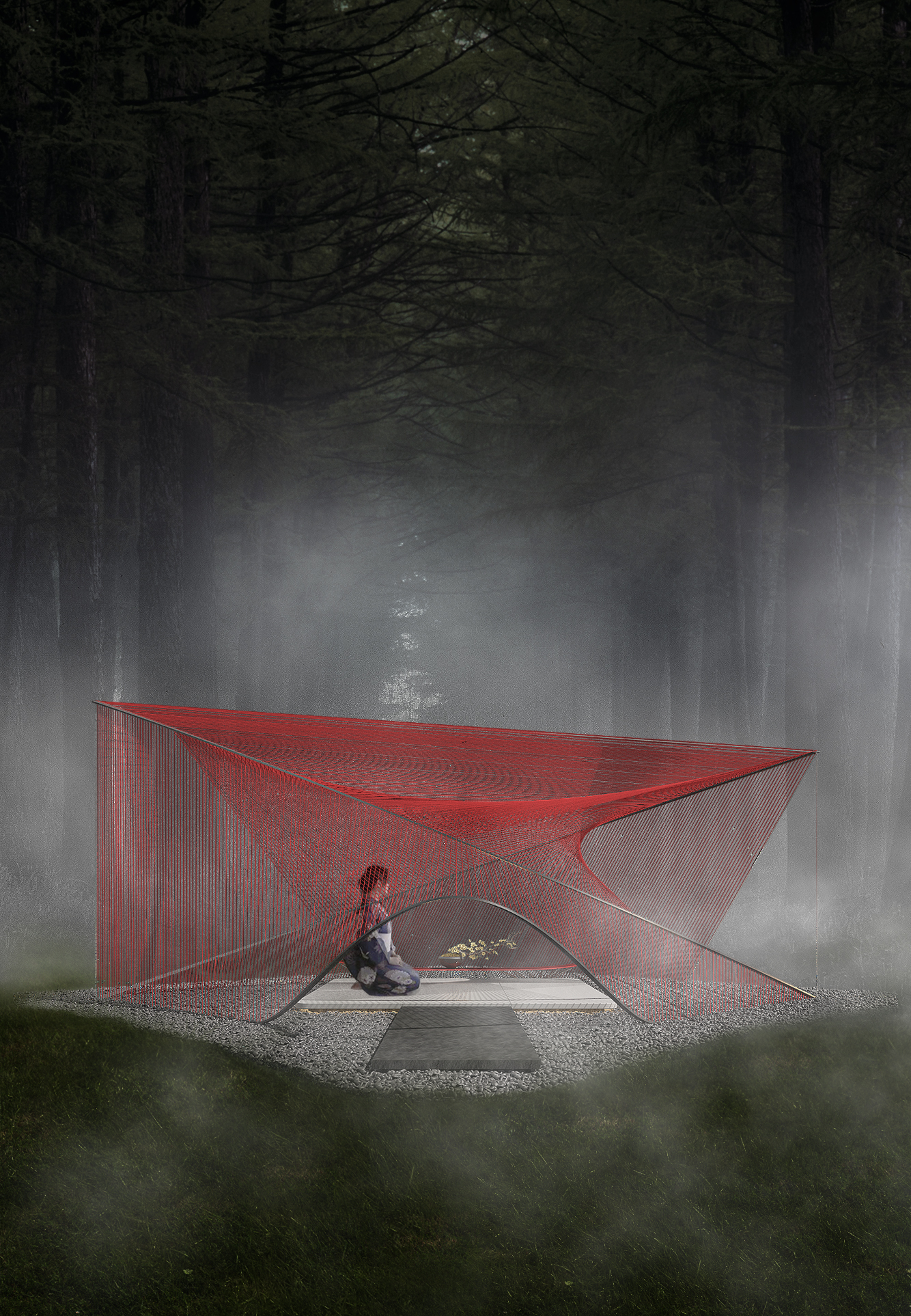 创新茶室 · 红纤维诠释传统日式茶文化-15