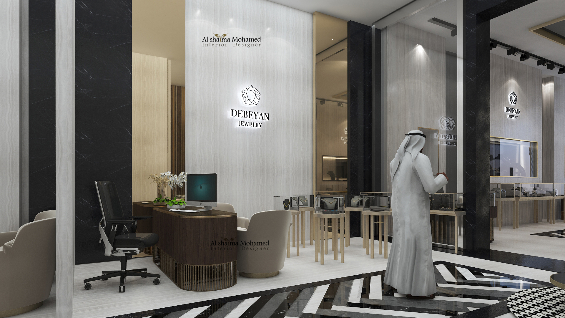 DEBEYAN 珠宝店设计丨沙特阿拉伯丨Al shayma Mohamed Ahmed-10