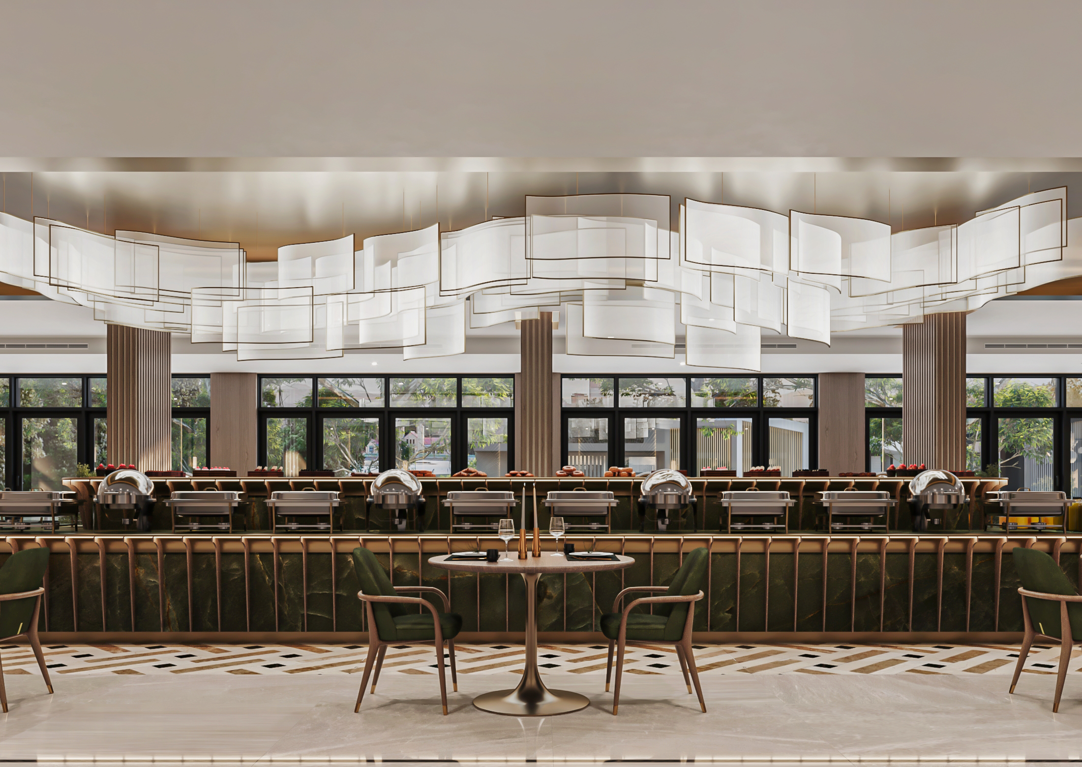 豪华酒店餐厅丨沙特阿拉伯丨PATIO ARCHITECTS-15