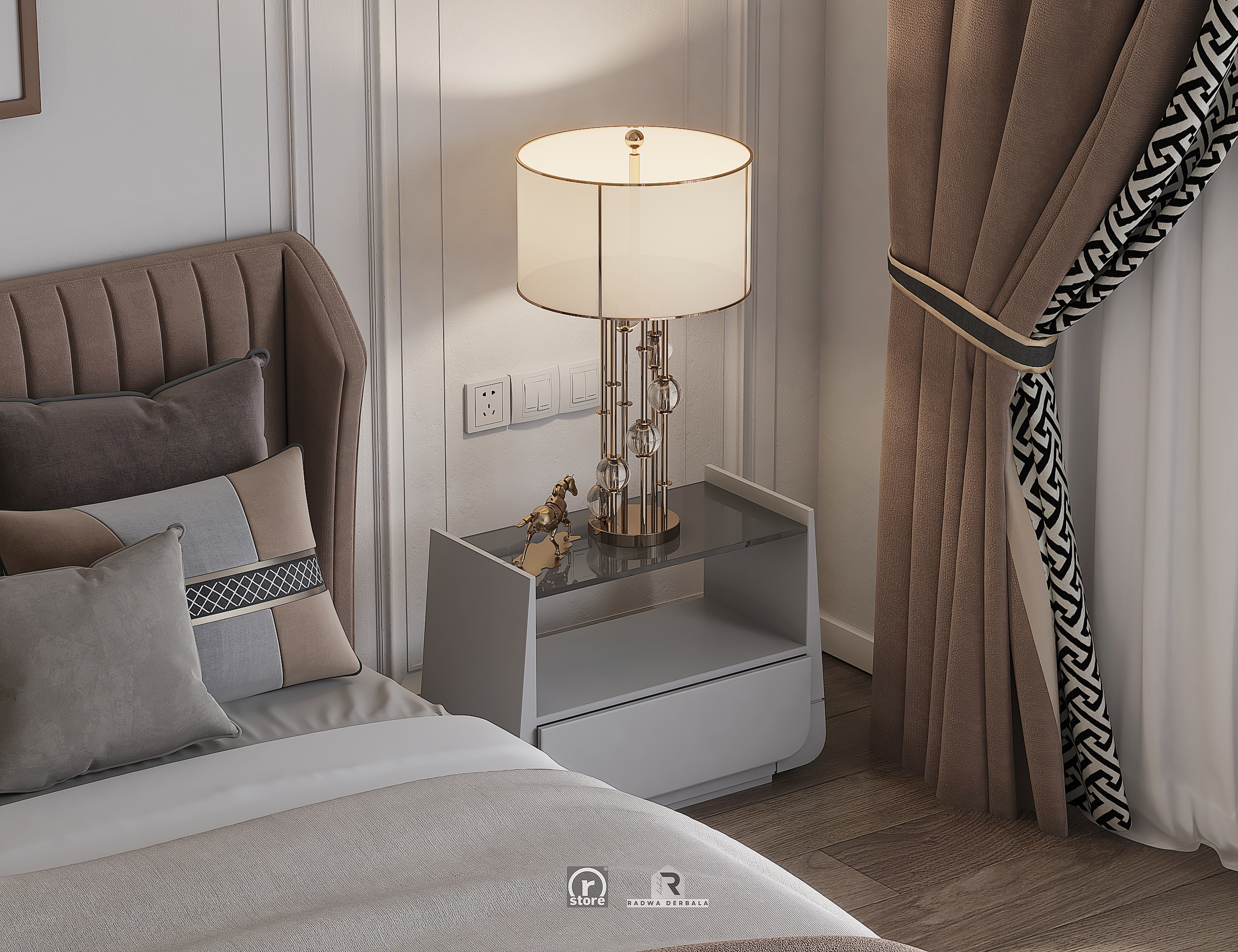 新古典主义主卧设计丨Radwa derbala-8