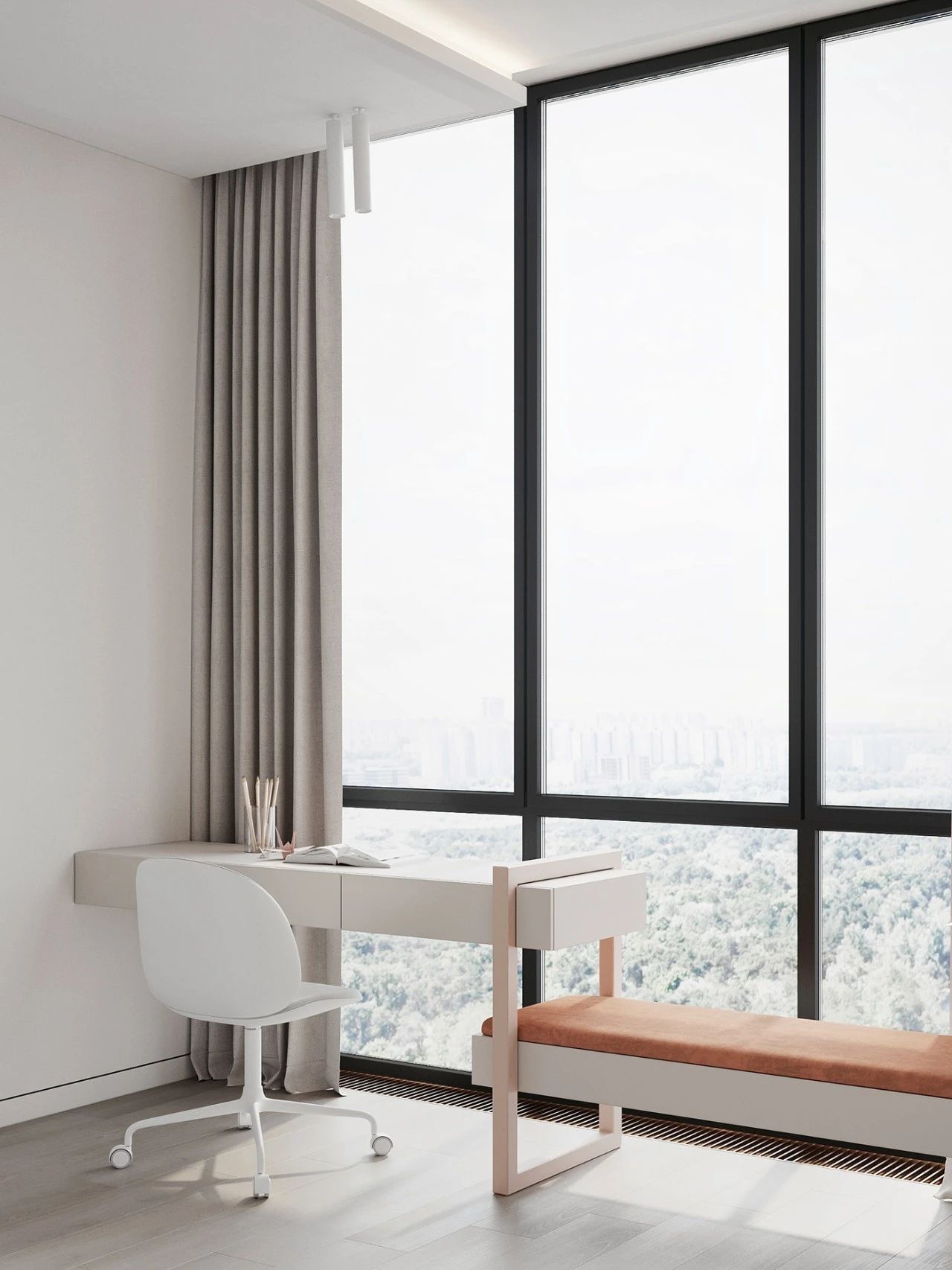 莫斯科简致素净的四口之家-40