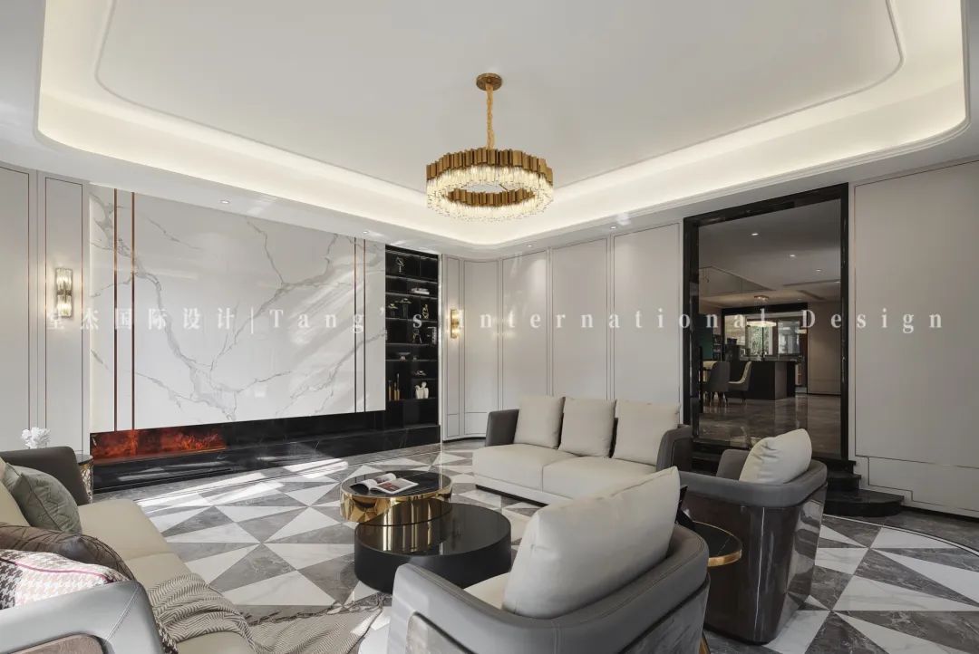 南京复地朗香 600㎡现代轻奢住宅设计丨中国南京丨堂杰国际设计-22