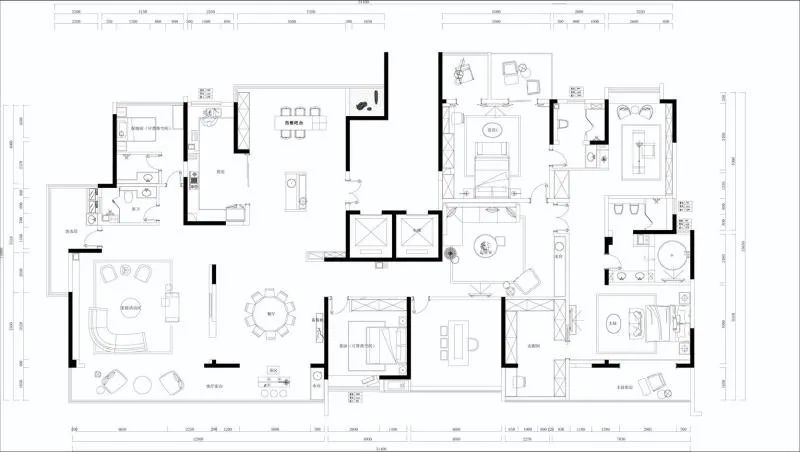段峰打造 430㎡湖城大境 简约自然空间生活情境-13