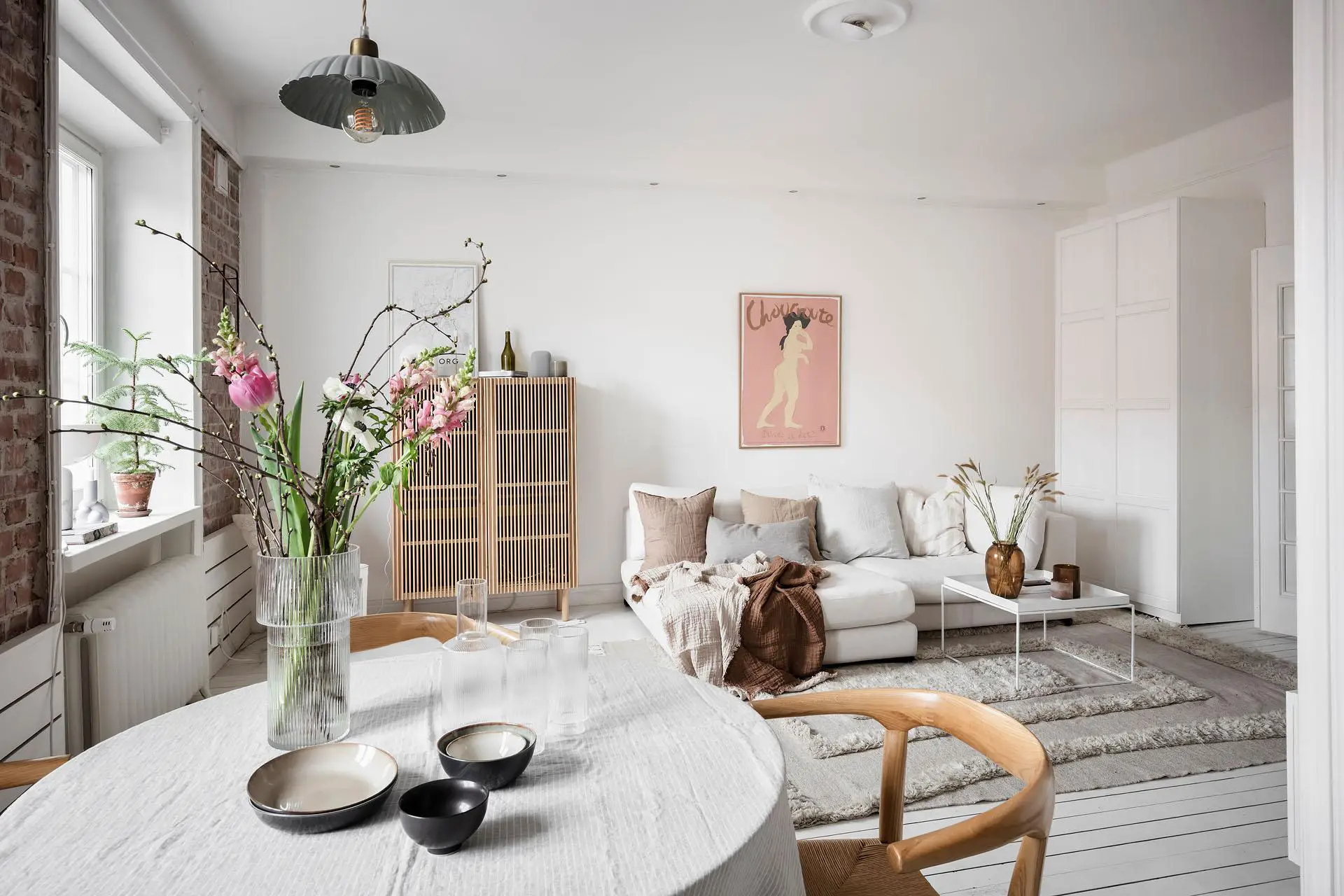 瑞典 55m2 复古一居，砖墙设计亮点受瞩目-4