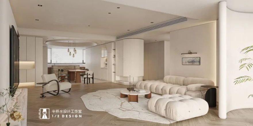 宁波泊蔚法式奶油风家居设计丨中国宁波丨半杯水设计工作室-11