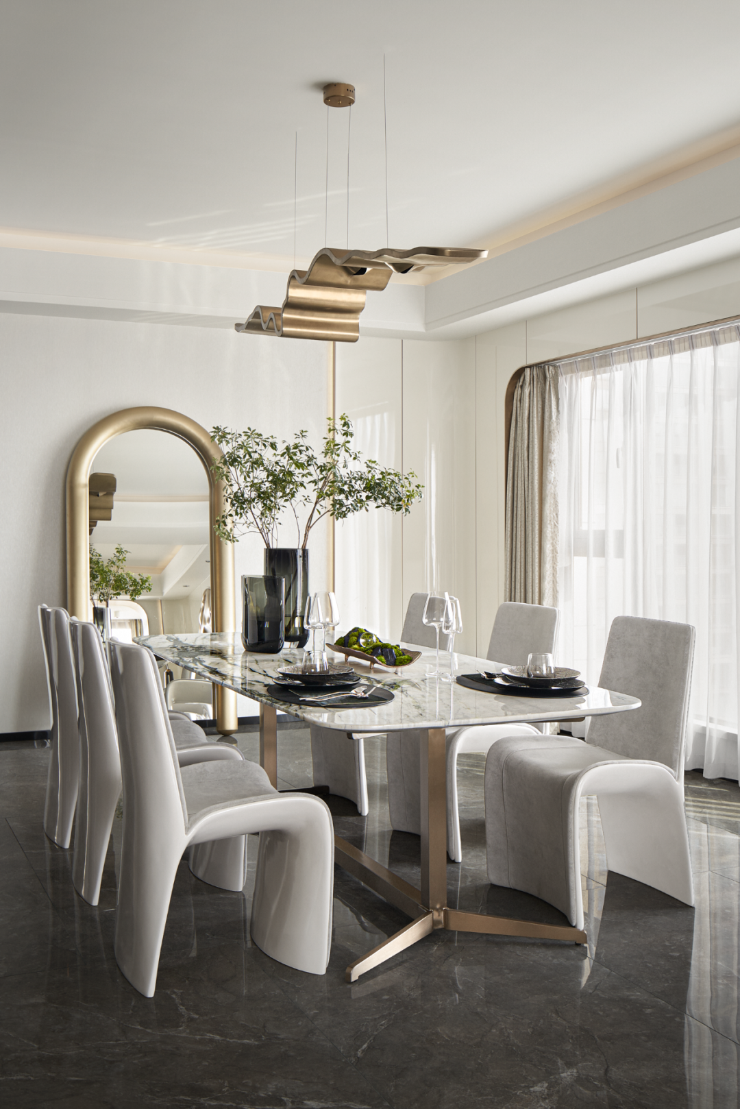 金茂（武汉）滨江金茂府245户型样板房丨中国武汉丨千墨设计-8