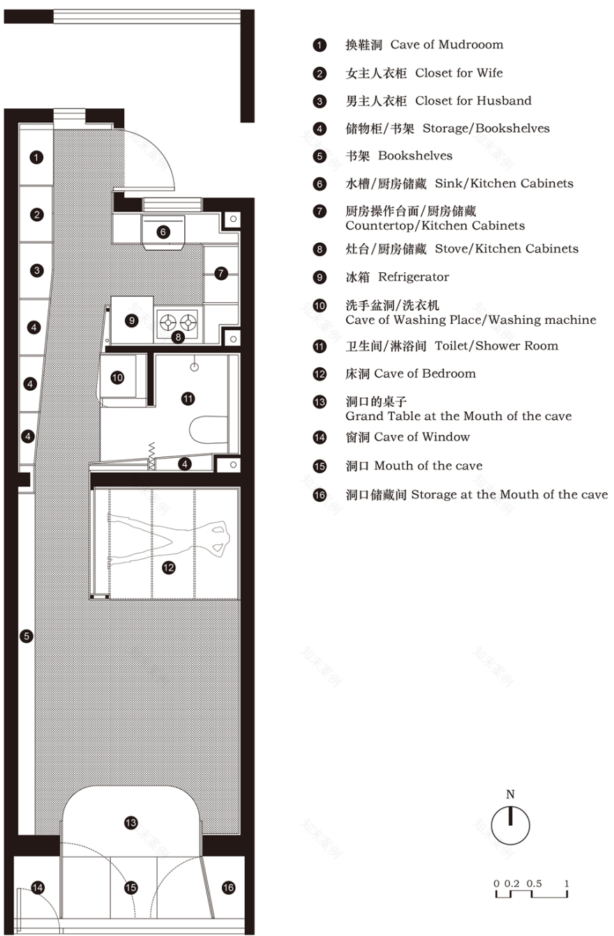 山顶洞之家 老破小里的庇护和观望丨中国北京丨察社办公室-76