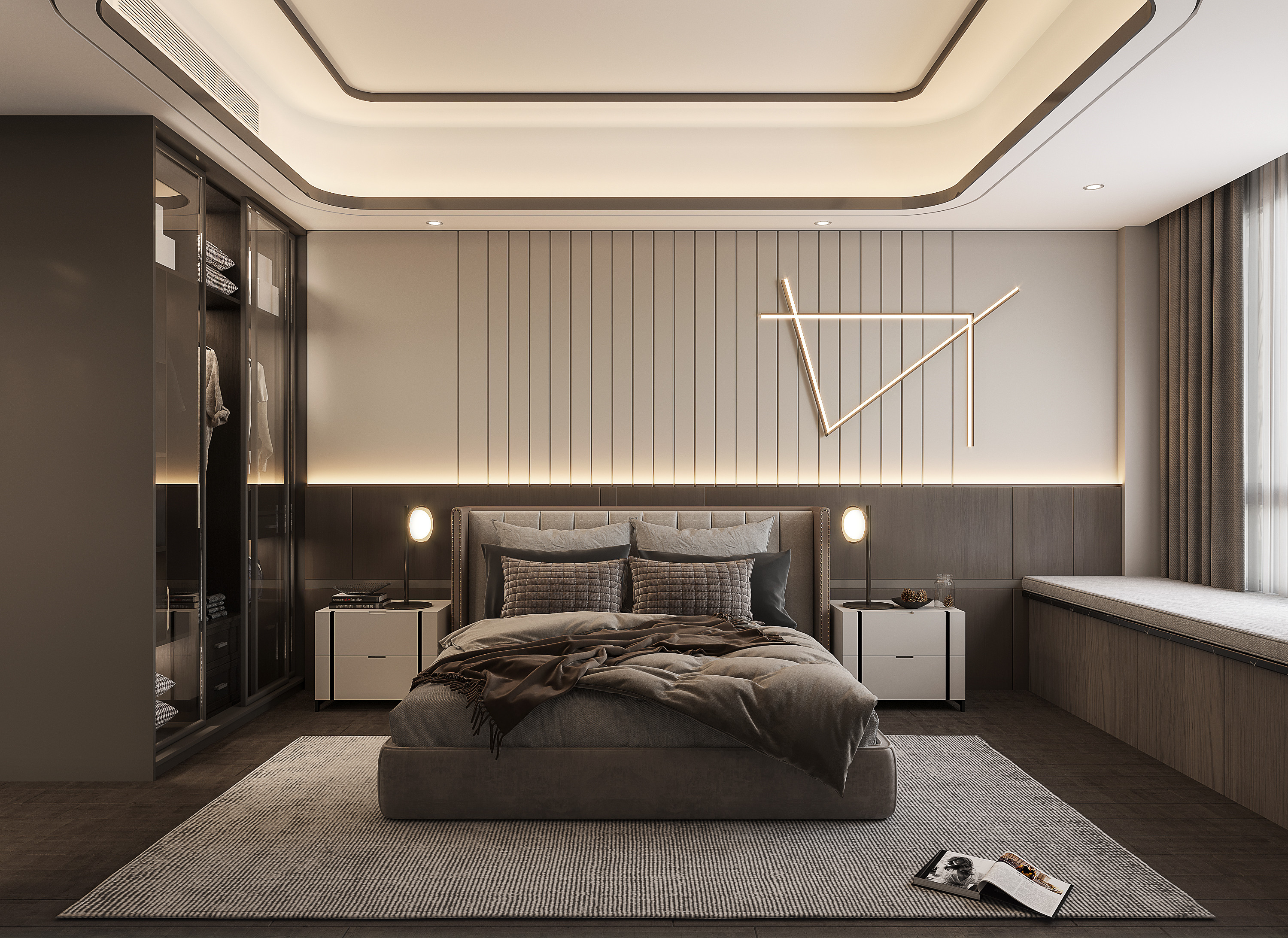 简约诗意的卧室设计丨星夜设计表现-10