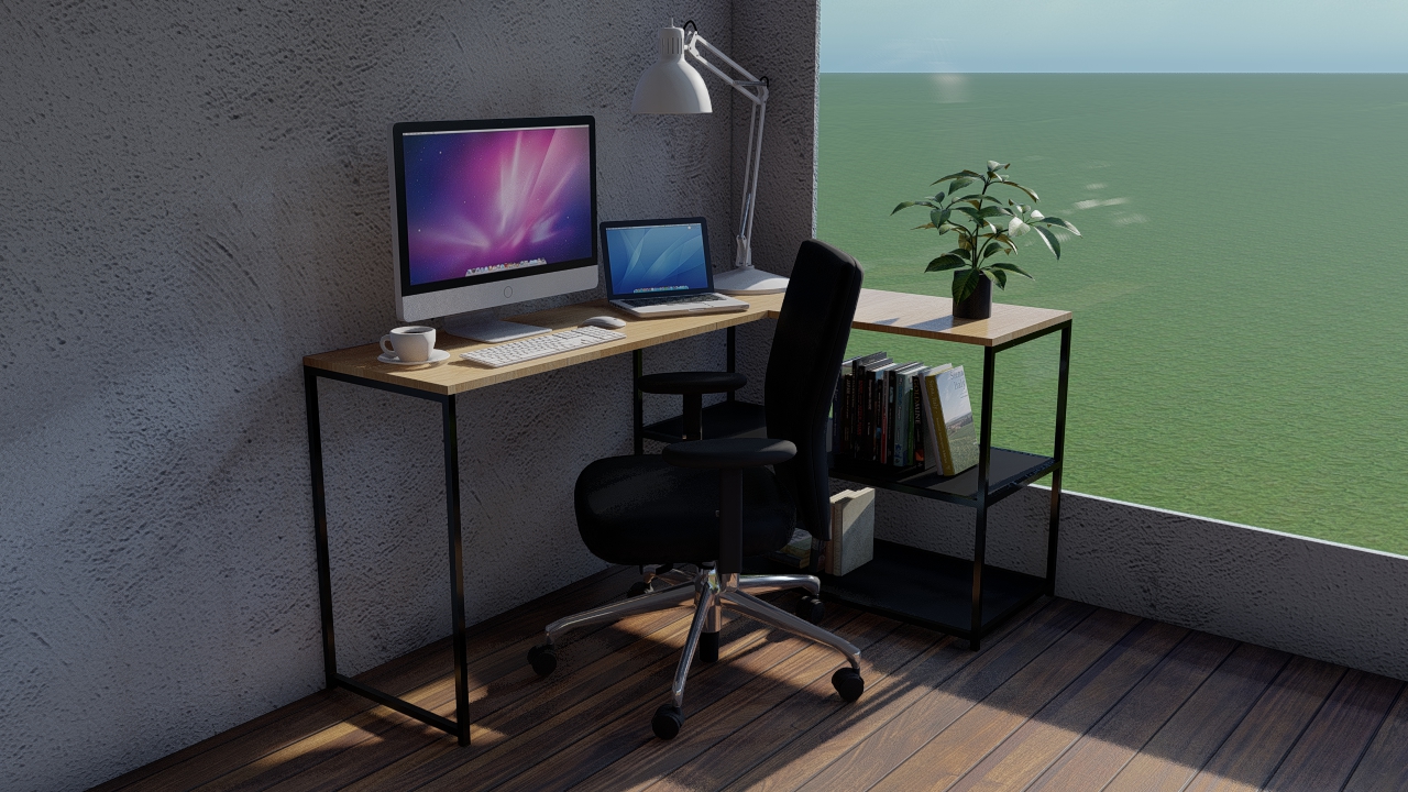 Corner Desk - Table Mockups-0