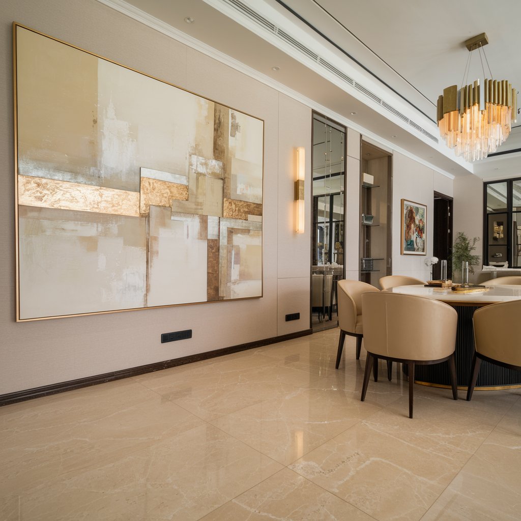 奢华米色与白色大理石餐厅设计-41