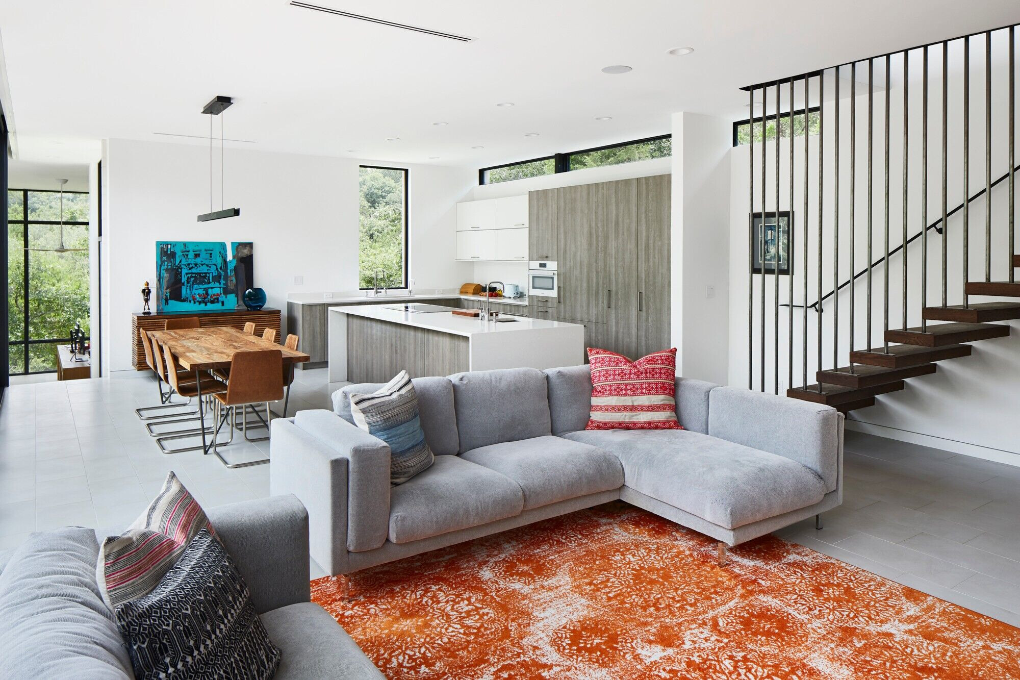 德州奥斯汀湖畔简约石 Glass Bridge 住宅-28