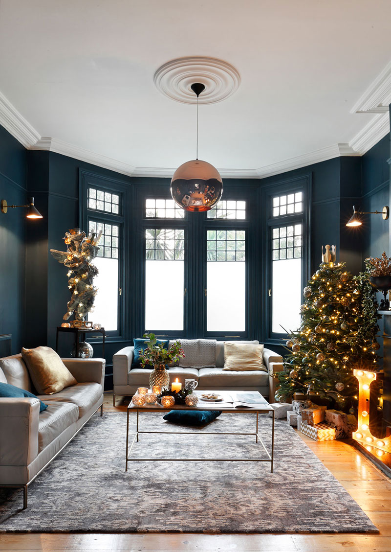 伦敦奇幻圣诞宅，创意绿植装点别样空间-3