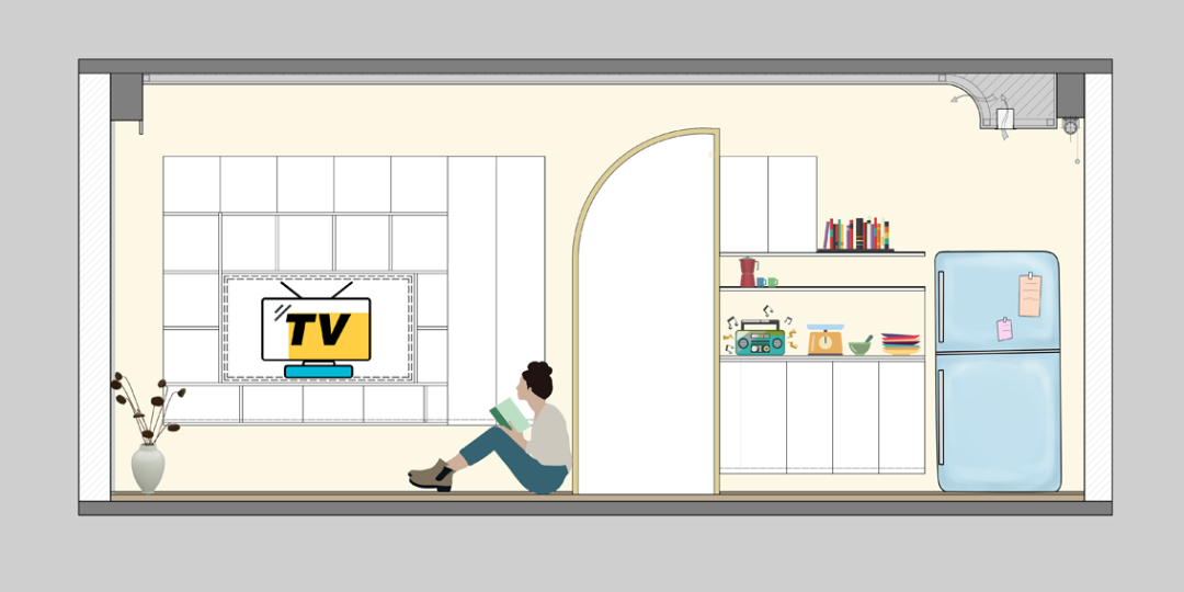 撞色个性都市 90 后住宅设计-28