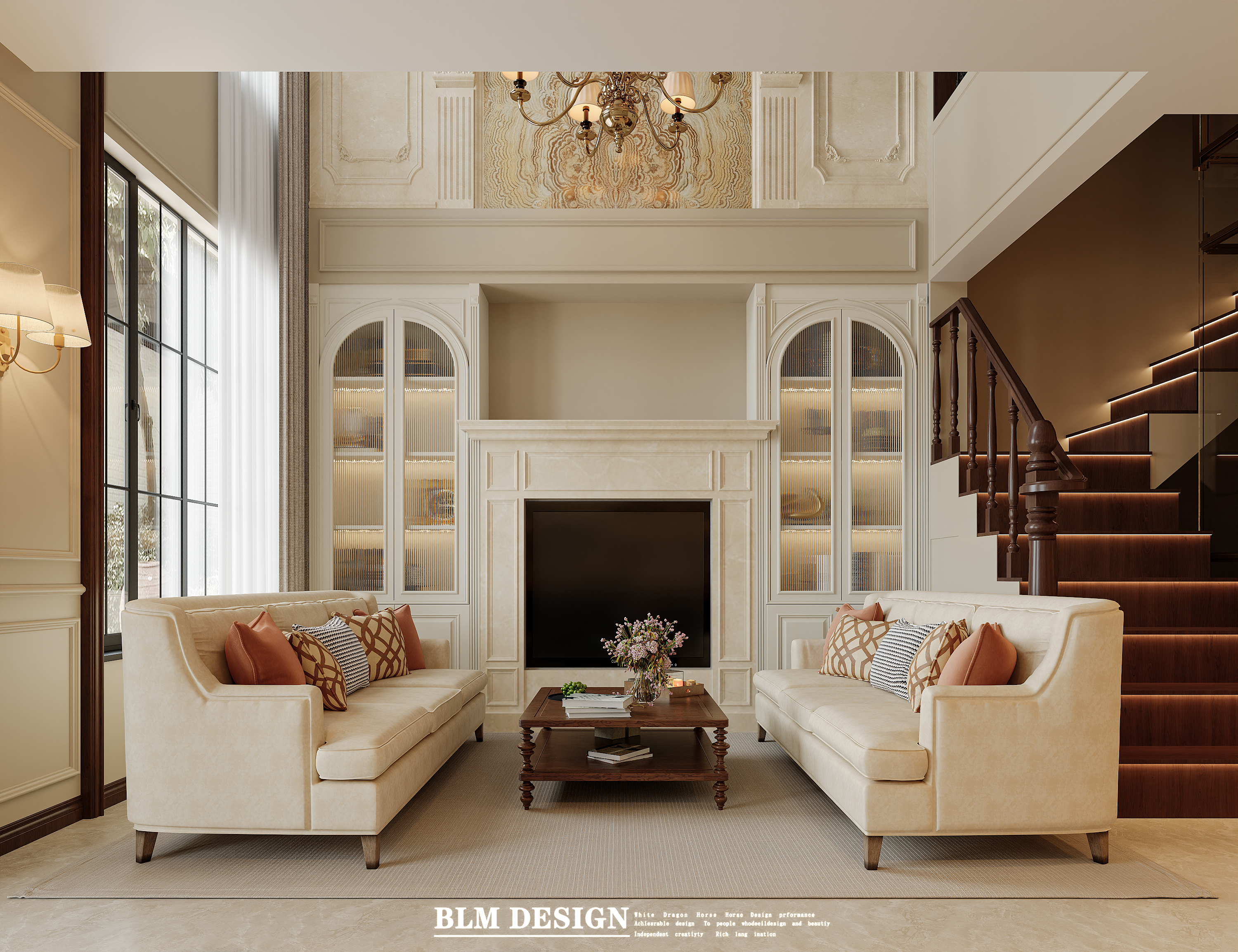 美式别墅效果图案例-1