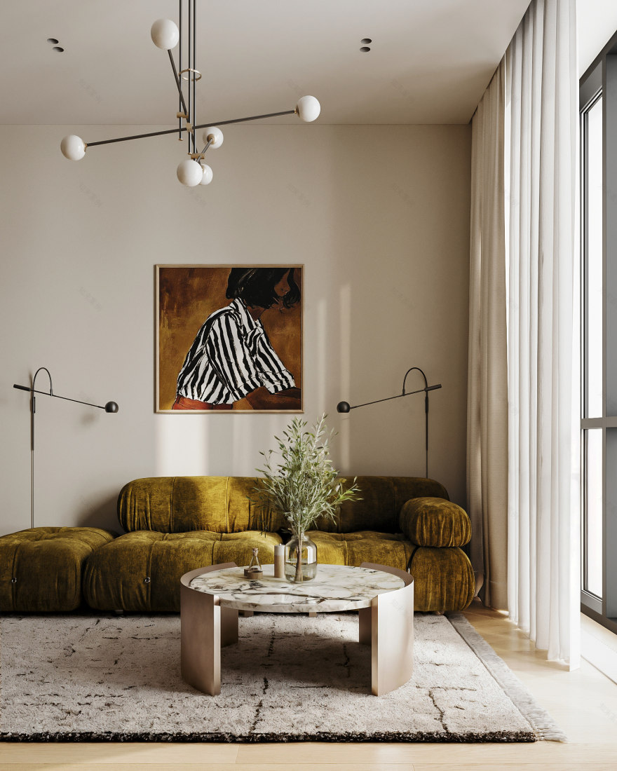 80m²公寓室内设计丨俄罗斯莫斯科丨PHILL ZAICEV-11